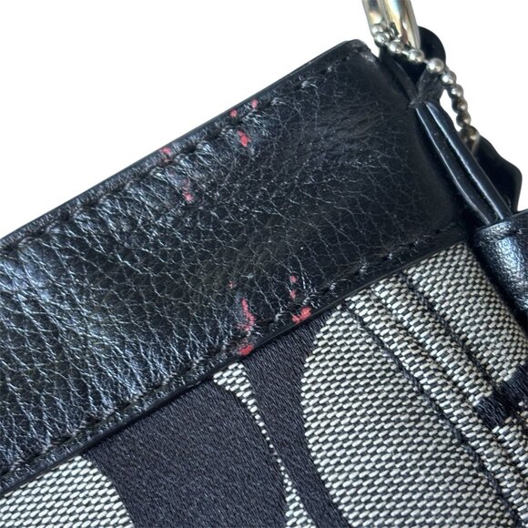 Authentic Coach Zoe Mini Baguette with Leather Trim, Silver Hardware 41856 - Picture 12 of 14